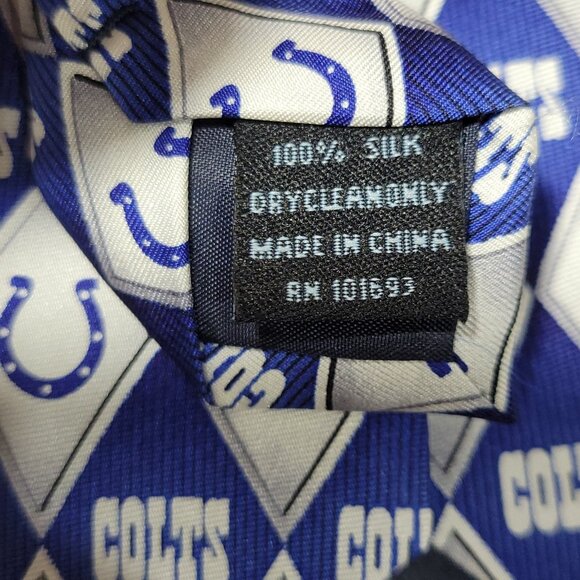Indianapolis Colts Necktie Silk Diamond Design Neck Tie Logo NFL Football NEW - Picture 8 of 10